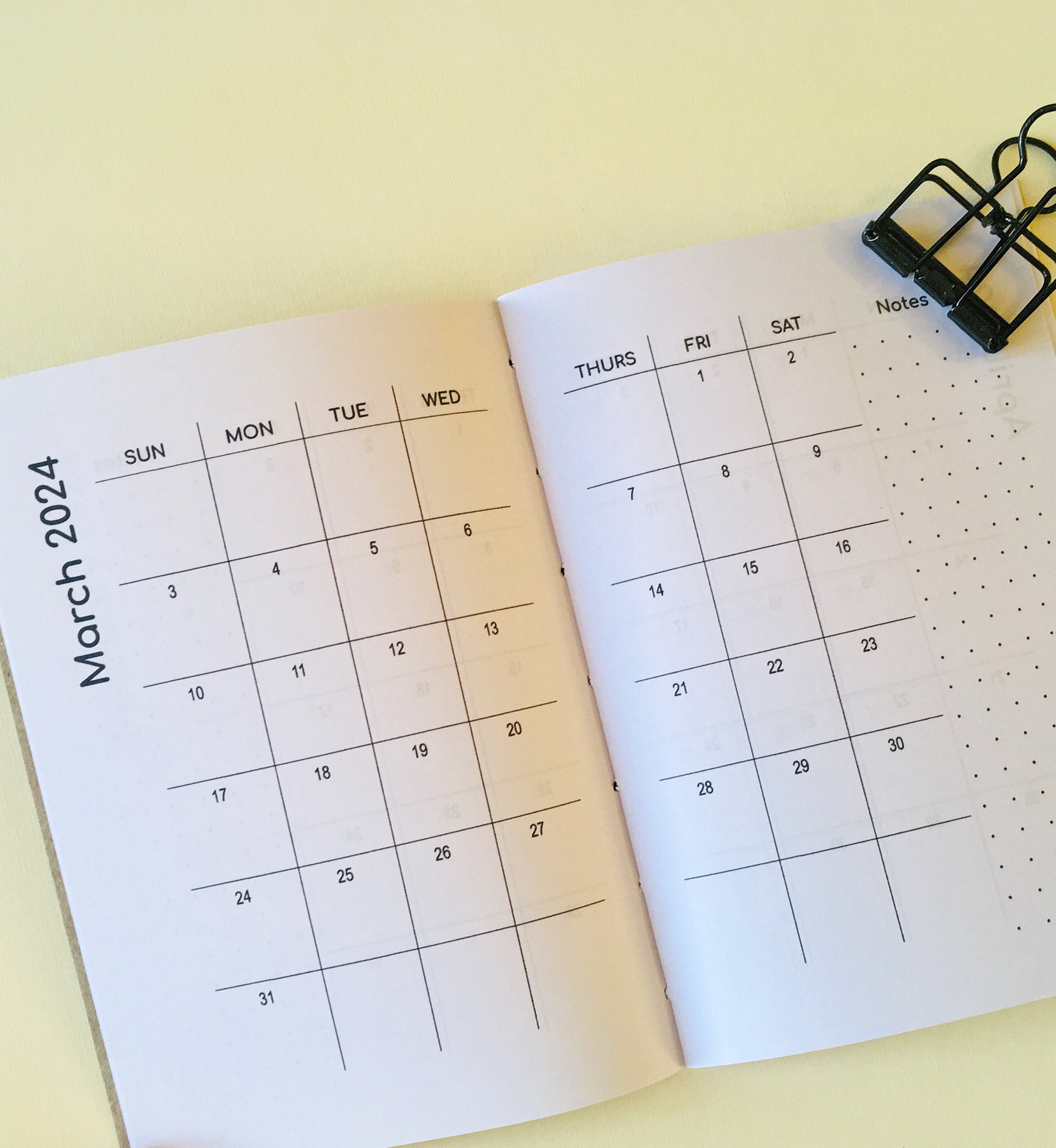 2024 Monthly Planner January December 2024 Sizes A5, A6, A7 Pocket Calendar  2024 Month Planner Monday Start Mini Agenda 